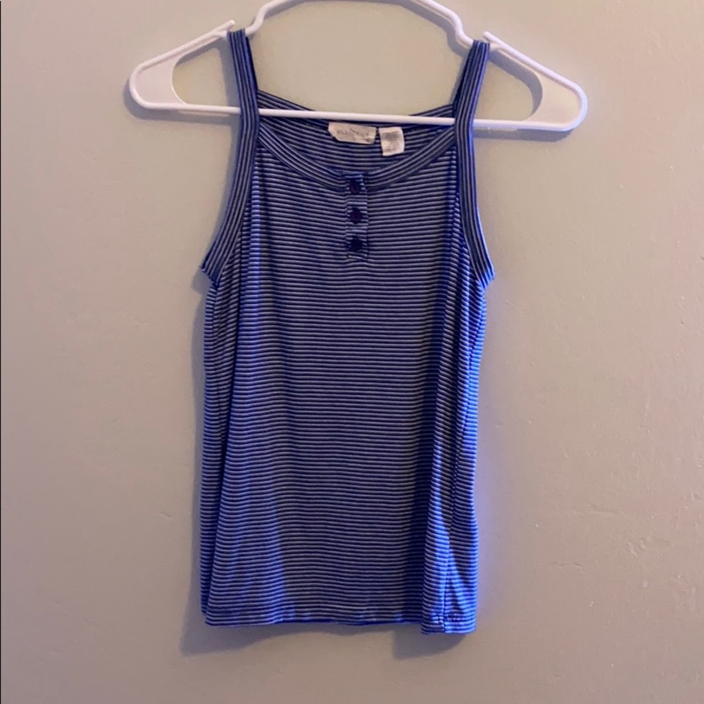 tillys blue and white striped tank top
